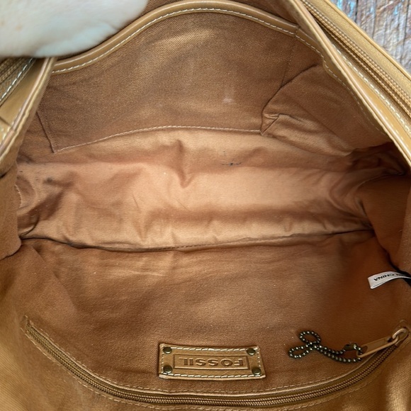 Fossil Everyday Half Flap Cognac Crossbody Handbag - Picture 10 of 13
